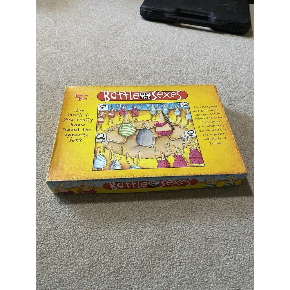 Battle of the Sexes Board Game 1997 University Games Incomplete